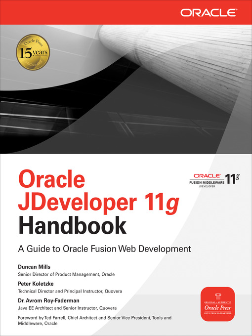 Title details for Oracle JDeveloper 11g Handbook by Duncan Mills - Available